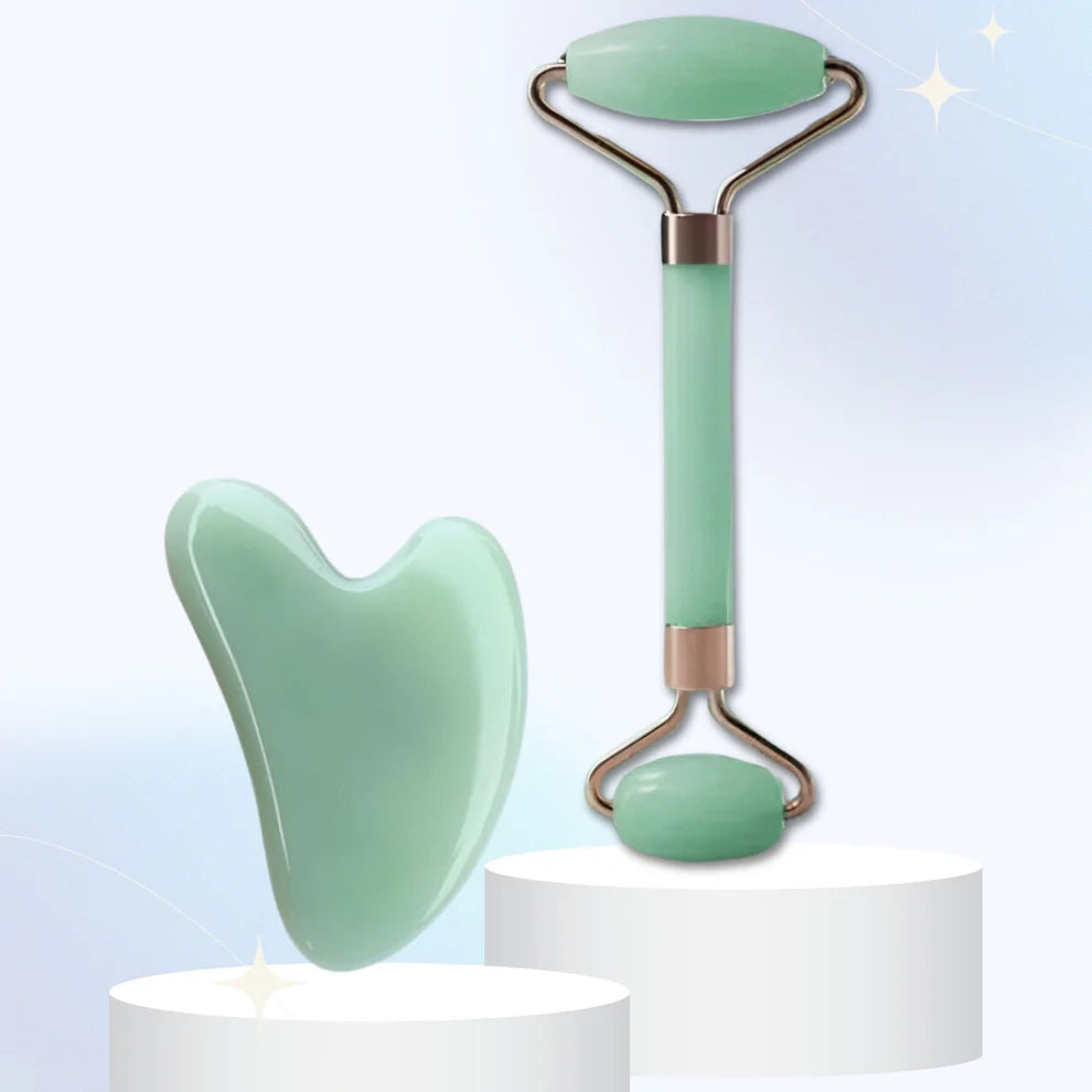 NapBae Gua Sha + Jade Roller Set