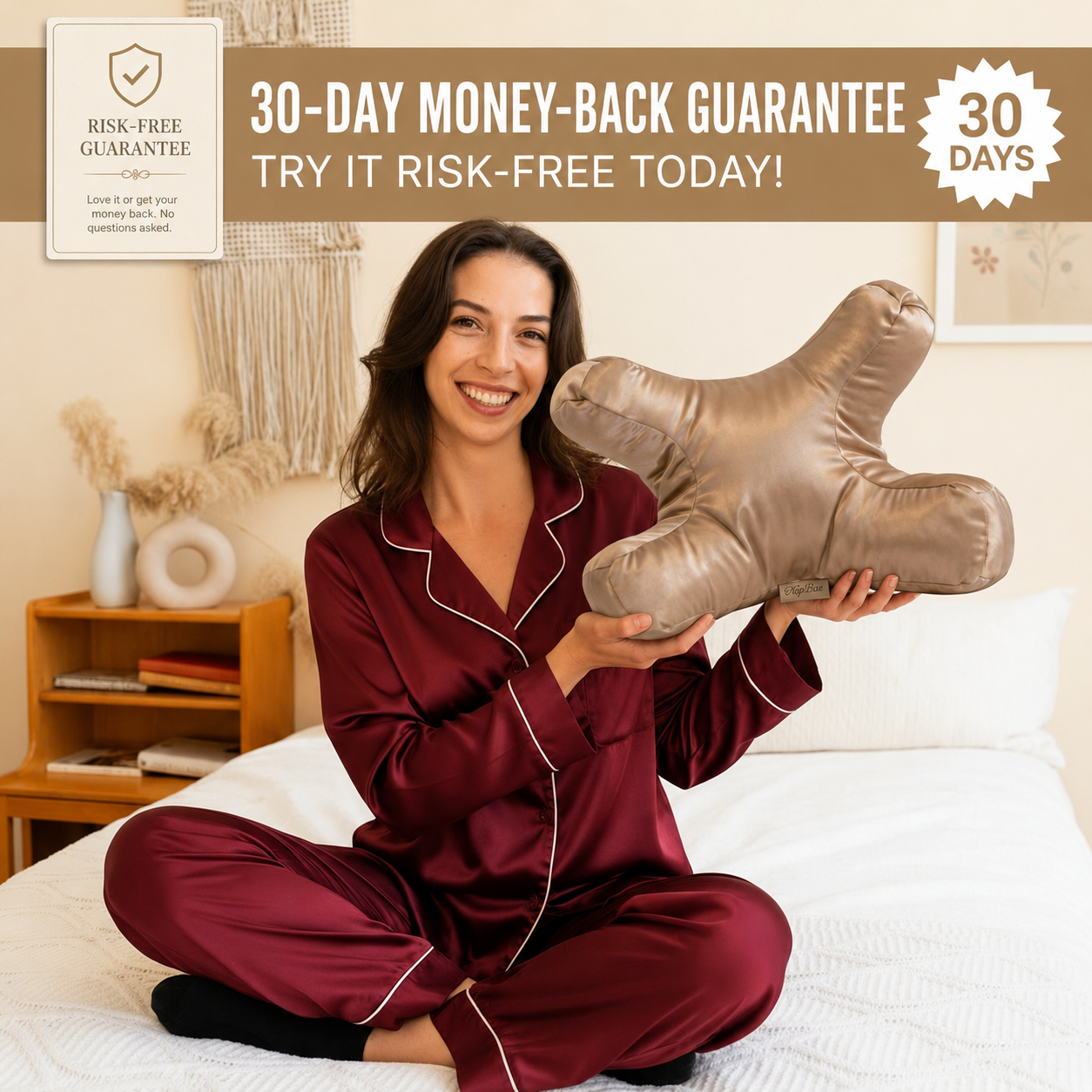 Anti Wrinkle Pillow + Pillowcase